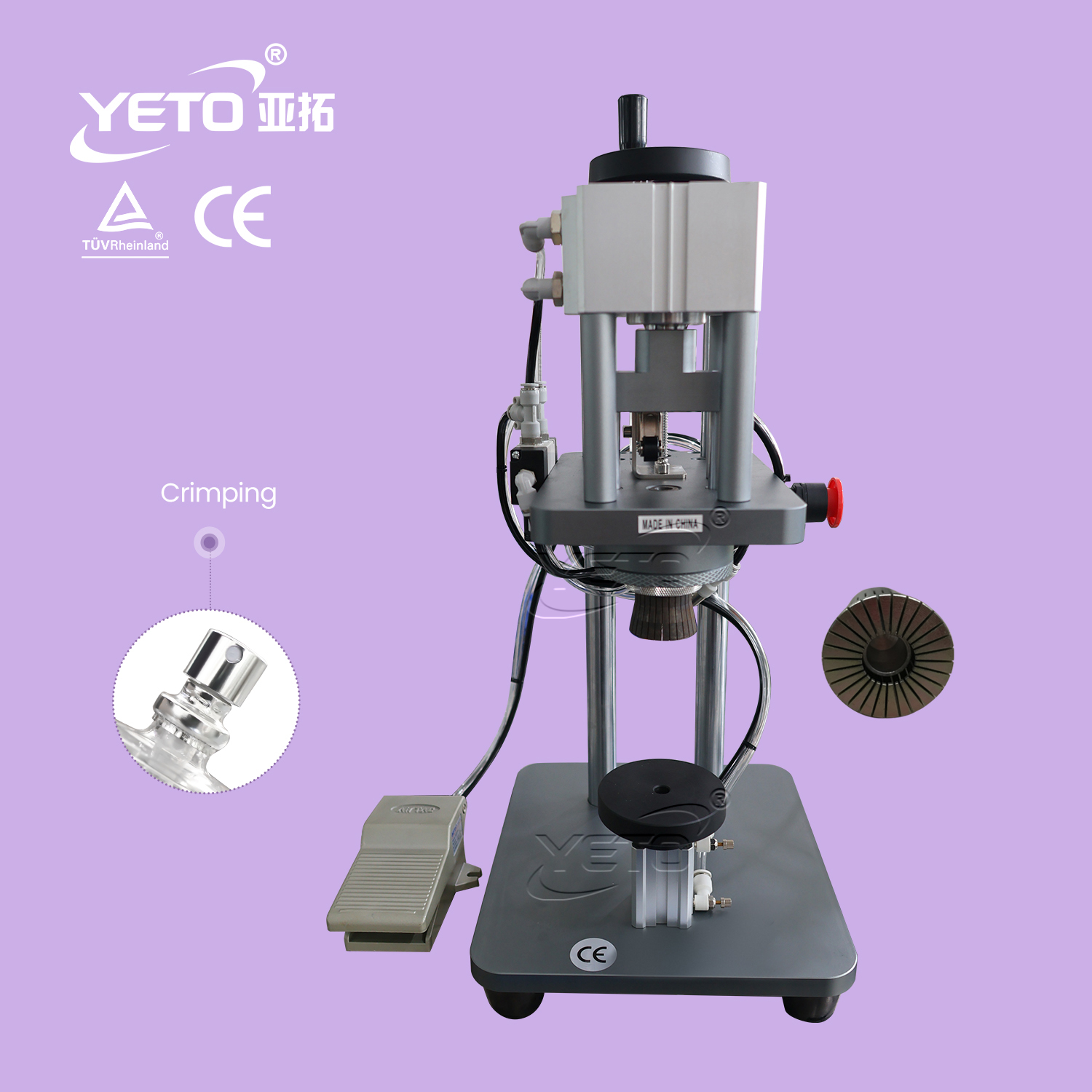Pneumatic crimping machine
