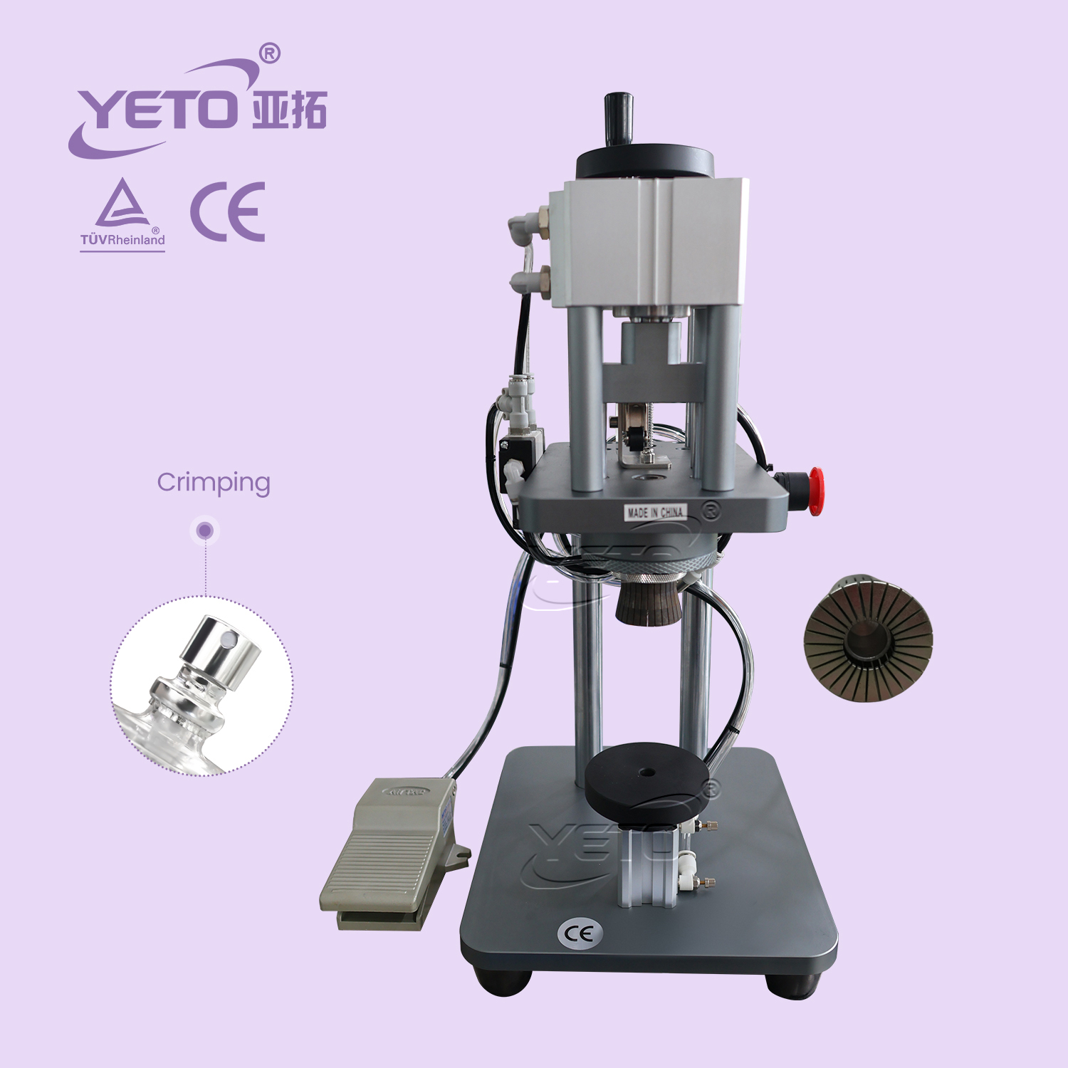Pneumatic crimping machine
