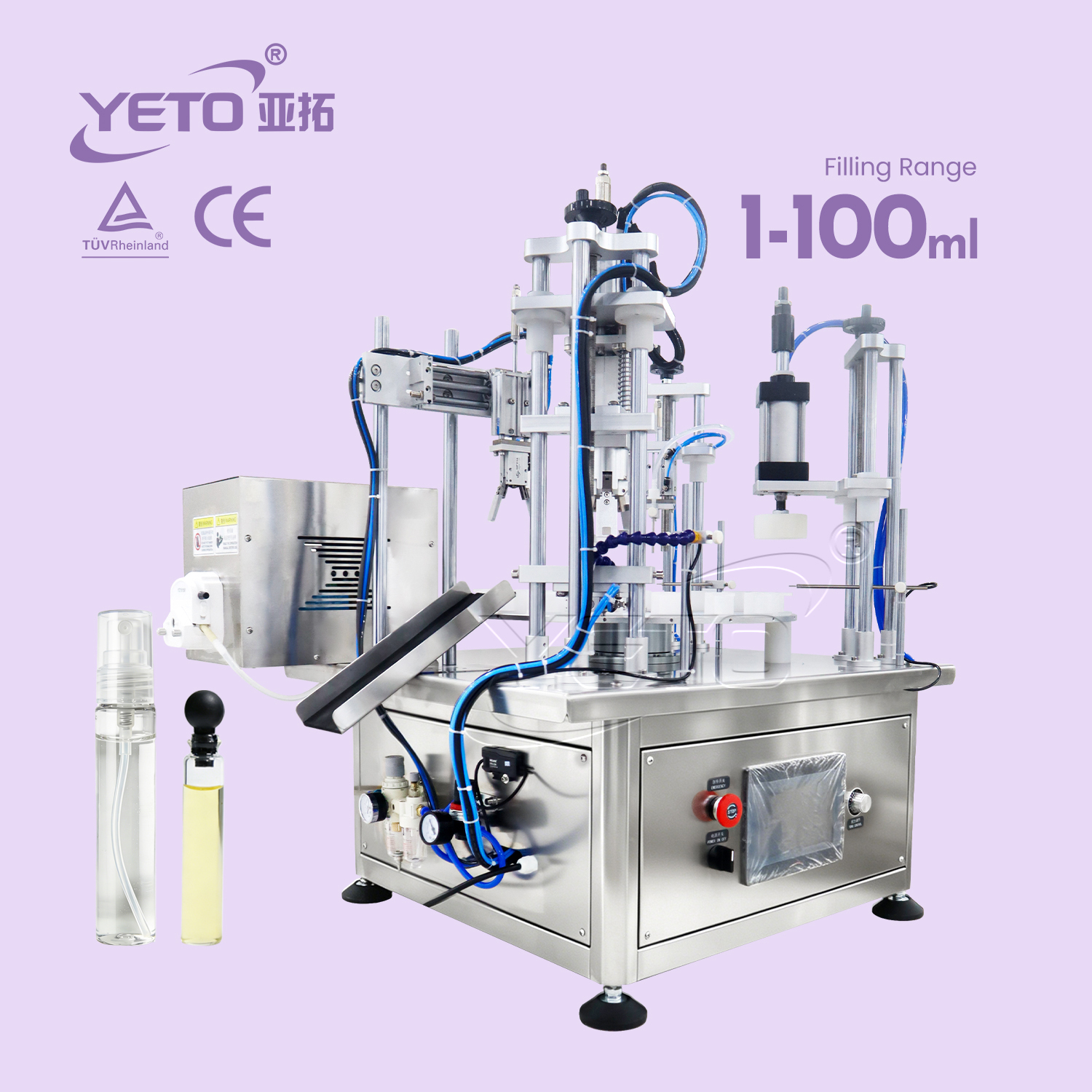 table perfume filling capping machine